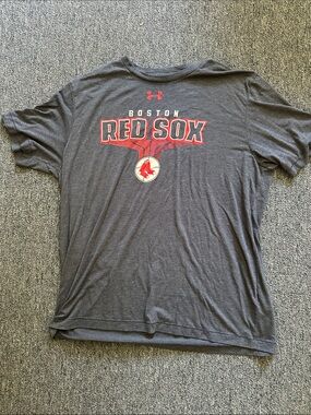 Under Armour Black Boston Red Sox Graphic Tee with Red Accents